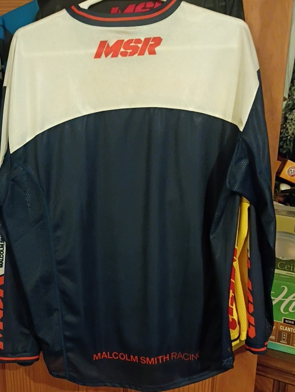 MSR Vintage Dirt Bike Motocross Jersey Size 3XL Blue White EUC